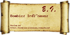 Bombicz Iréneusz névjegykártya